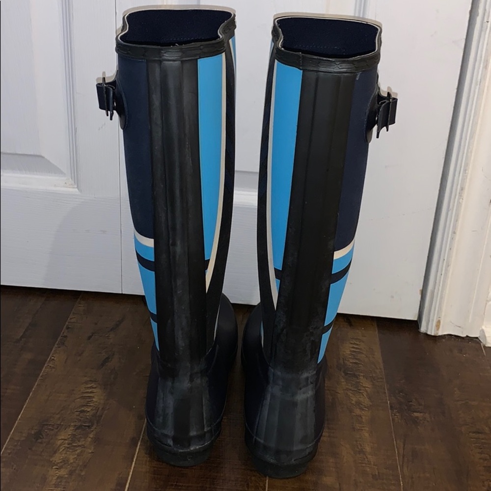 Hunter turquoise plaid tall boots - Picture 3 of 10